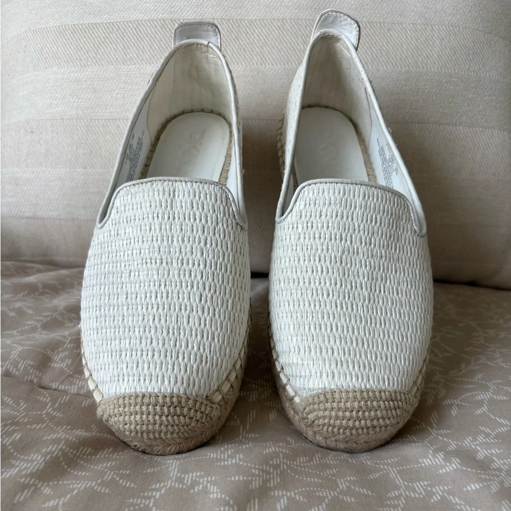 DKNY White Espadrille Flats